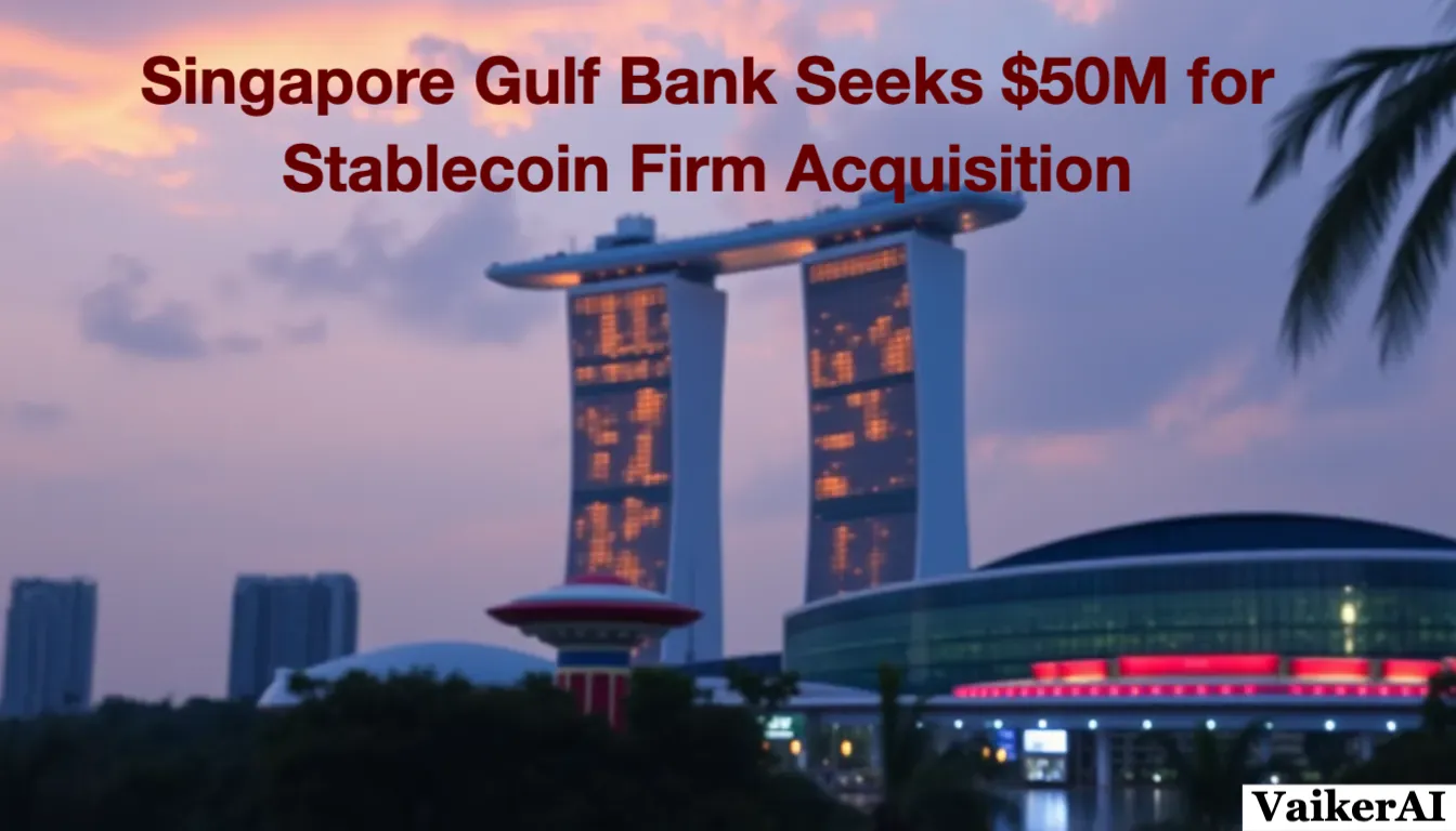 Singapore Gulf Bank Seeks $50M for Stablecoin Firm Acquisition